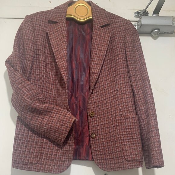 VINTAGE CELINE PARIS WOOL PLAID JACKETS SIZE 38 - Picture 8 of 11